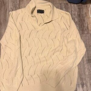 ASOS Cream V-Neck Sweater
